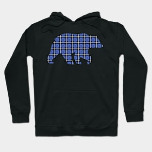 Blue Plaid Bear Hoodie